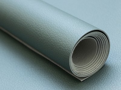 Struktur Kunstleder Brilliant Coupon ca. 50 cm x 70 cm - metallic azurblau