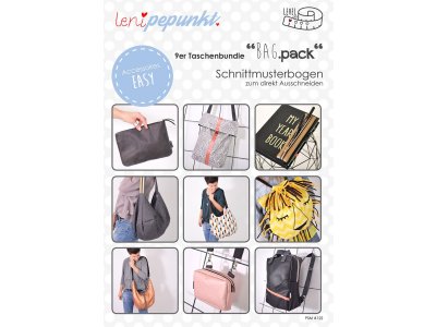 Papier-Schnittmuster Lenipepunkt "Bag.pack" - Taschen