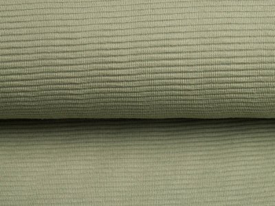Jersey Ottoman Querrippe - uni pastell khaki