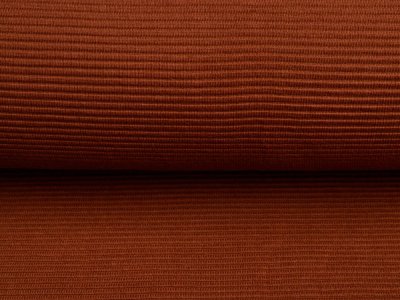 Jersey Ottoman Querrippe - uni rostbraun