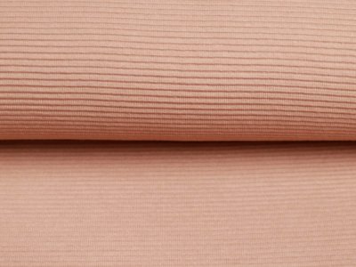 Jersey Ottoman Querrippe - uni helles altrosa
