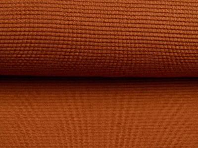 Jersey Ottoman Querrippe - uni rostorange