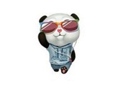 Transfer-Applikation zum Aufbügeln ca. 5,5 cm x 8,0 cm - cooler Pandabär