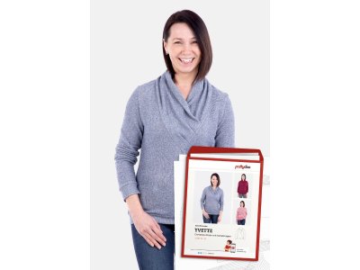 Papierschnittmuster by pattydoo Damenpullover mit Schalkragen - YVETTE