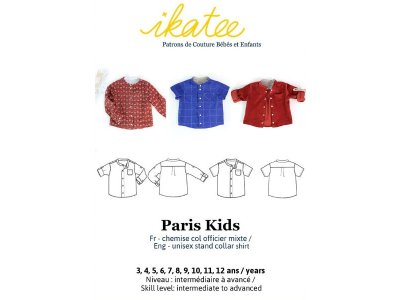 Französische Papier-Schnittmuster Ikatee - Oberteil PARIS Kids - Kinder