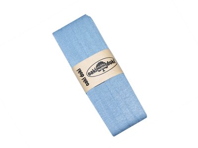 Jersey Schrägband Oaki doki gefalzt 20 mm x 3 m  - pastellblau