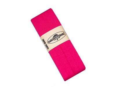Jersey Schrägband Oaki doki gefalzt 20 mm x 3 m  - pink