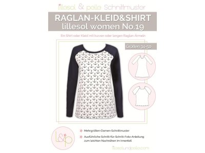 Papierschnittmuster lillesol women No.19 Raglan-Kleid & Shirt