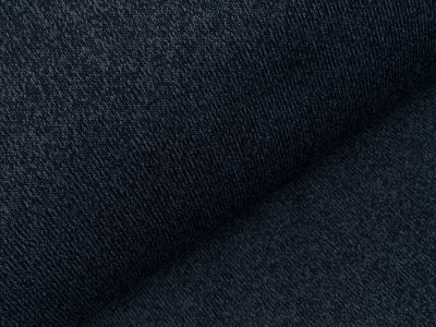 Strick mit Zottelfell - meliert dunkles blau