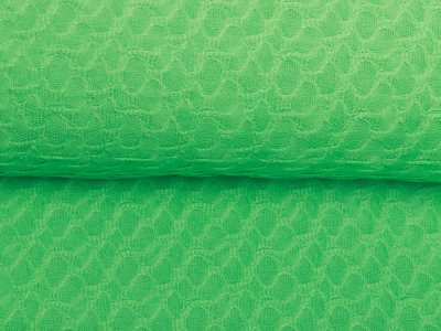 KDS Queen's Collection - Italienischer Sommerstrickstoff - unregelmäßig verstrickte Ellipsen - grün