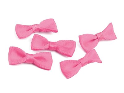 5 Minischleifen ca. 2,5 x 1 cm - rosa