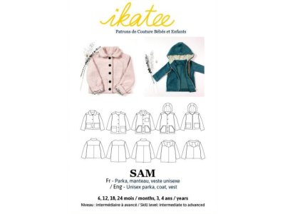 Französische Papier-Schnittmuster Ikatee - Mantel SAM - Babys / Kleinkinder