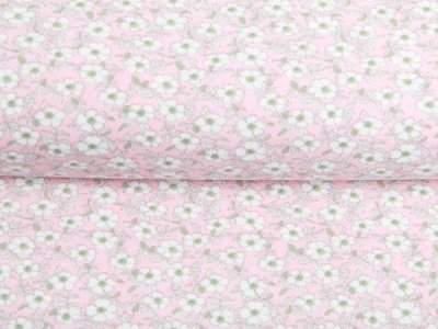 Interlock Sanetta - Streublümchen - pastellrosa