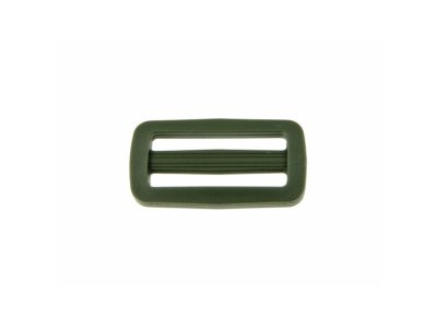 Leiterschnalle Kunststoff ca. 38/16 mm 2 Stück - olivgrün