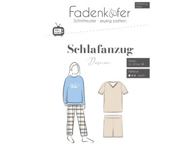 Papier-Schnittmuster Fadenkäfer - Schlafanzug - Damen
