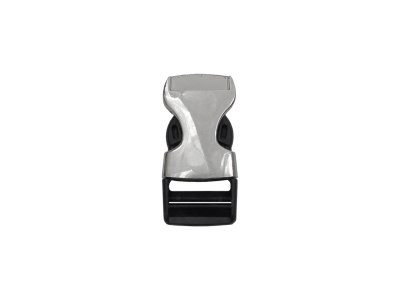 Steckschnalle  zweifarbig ca. 20 mm - grau-schwarz
