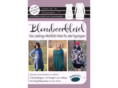 Papierschnittmuster Blaubeerstern Blaubeerkleid