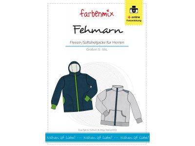 Papierschnittmuster Farbenmix Fleece-/Softshelljacke FEHMARN - Herren