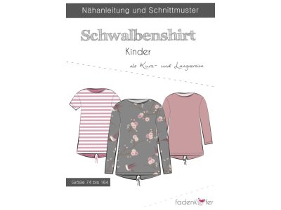 Papier-Schnittmuster Fadenkäfer - Schwalbenshirt - Kinder