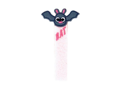 Applikation zum Aufbügeln - Fledermaus - grau/rosa