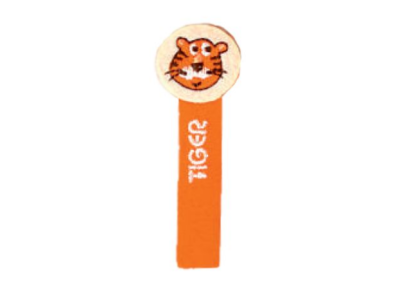 Applikation zum Aufbügeln ca. 7,5 cm x 2,5 cm - Tiger - orange