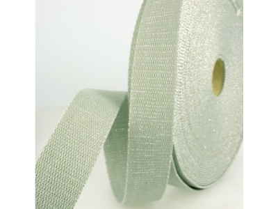 Gurtband mit Glitzerfäden 30 mm - uni altmint