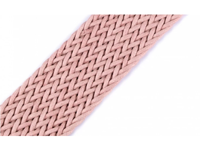 Gurtband geflochten 40 mm - uni puderrosa