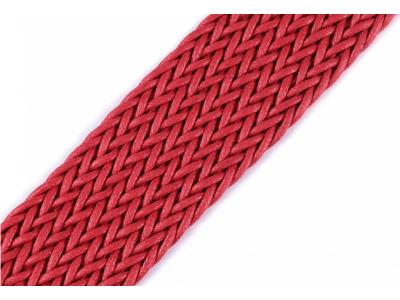 Gurtband geflochten 40 mm - uni rot