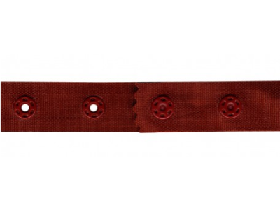 Druckknopfband 18 mm - uni weinrot