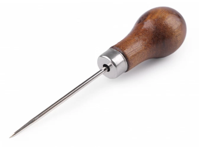 Ahle aus Holz 10 cm - Nadellänge  5,5 cm - naturbraun