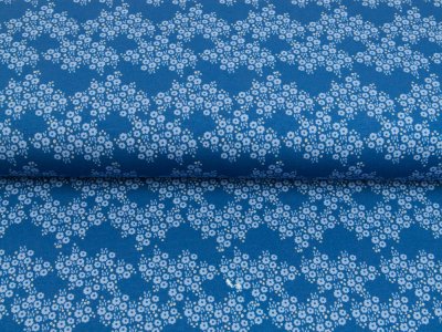 Jersey Avalana - Blumenmuster - blau