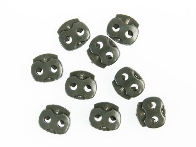 Kordelstopper für ca. 3 mm Kordeldurchmesser - 10 Stk - anthrazit