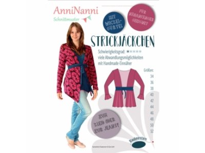 Papierschnittmuster Blaubeerstern AnniNanni STRICKJÄCKCHEN - Damen