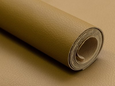 Struktur Kunstleder Coupon ca. 50 cm x 70 cm - uni camel