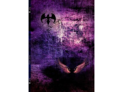 Sweat French Terry PANEL ca.  205cm x 140cm Digitaldruck Rising Angel by VerNÄHbar - Hoffnungsengel - lila