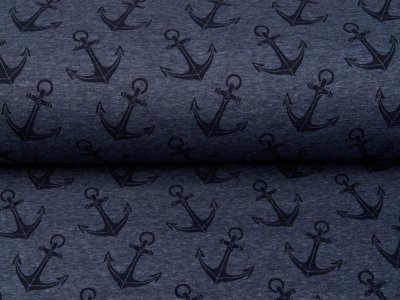 Alpenfleece Melange Swafing Eiger - Anker - meliert jeansblau