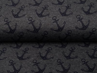 Alpenfleece Melange Swafing Eiger - Anker - meliert dunkles grau