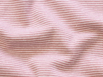 Bündchen Swafing Stella 50 cm im Schlauch - 1mm breite Streifen - rosa-weiß