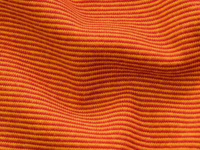 Bündchen Swafing Stella 50 cm im Schlauch - 1mm breite Streifen - orange