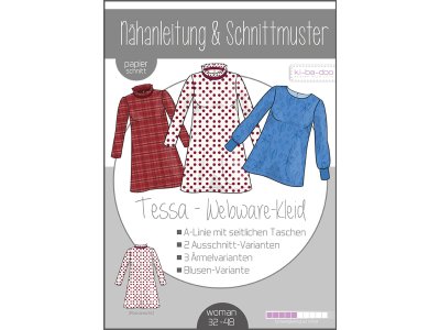 Papierschnittmuster ki-ba-doo TESSA Webwaren-Kleid - Damen