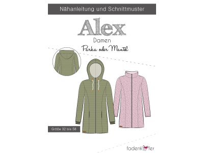 Papier-Schnittmuster Fadenkäfer - Parka/Mantel ALEX - Damen