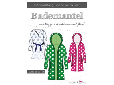 Papier-Schnittmuster Fadenkäfer Bademantel Kinder