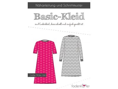 Papier-Schnittmuster Fadenkäfer Basic-Kleid Mädchen