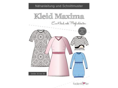 Papier-Schnittmuster Fadenkäfer MAXIMA Kleid Damen
