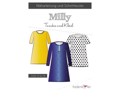 Papier-Schnittmuster Fadenkäfer MILLY Tunika - Kleid Damen