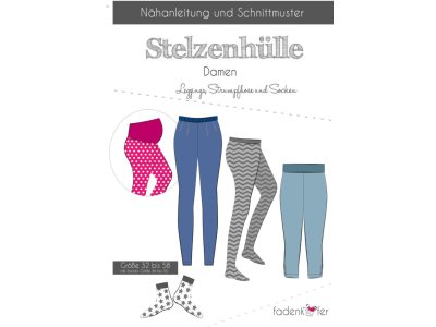 Papier-Schnittmuster Fadenkäfer Stelzenhülle Legging und Socken Erwachsene