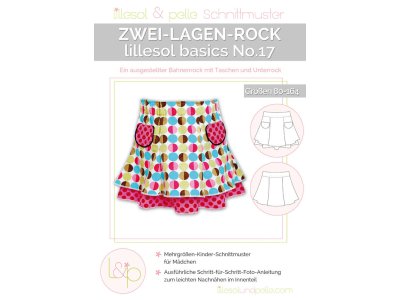 Papierschnittmuster lillesol basics No.17 Zwei-Lagen-Rock