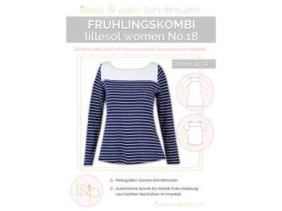 Papierschnittmuster lillesol women No.18 Frühlingskombi Kleid & Shirt