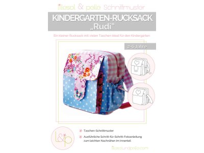 Papierschnittmuster lillesol Kindergartenrucksack Rudi
