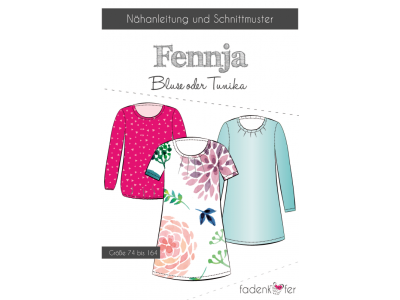 Papier-Schnittmuster Fadenkäfer FENNJA Bluse / Tunika Mädchen